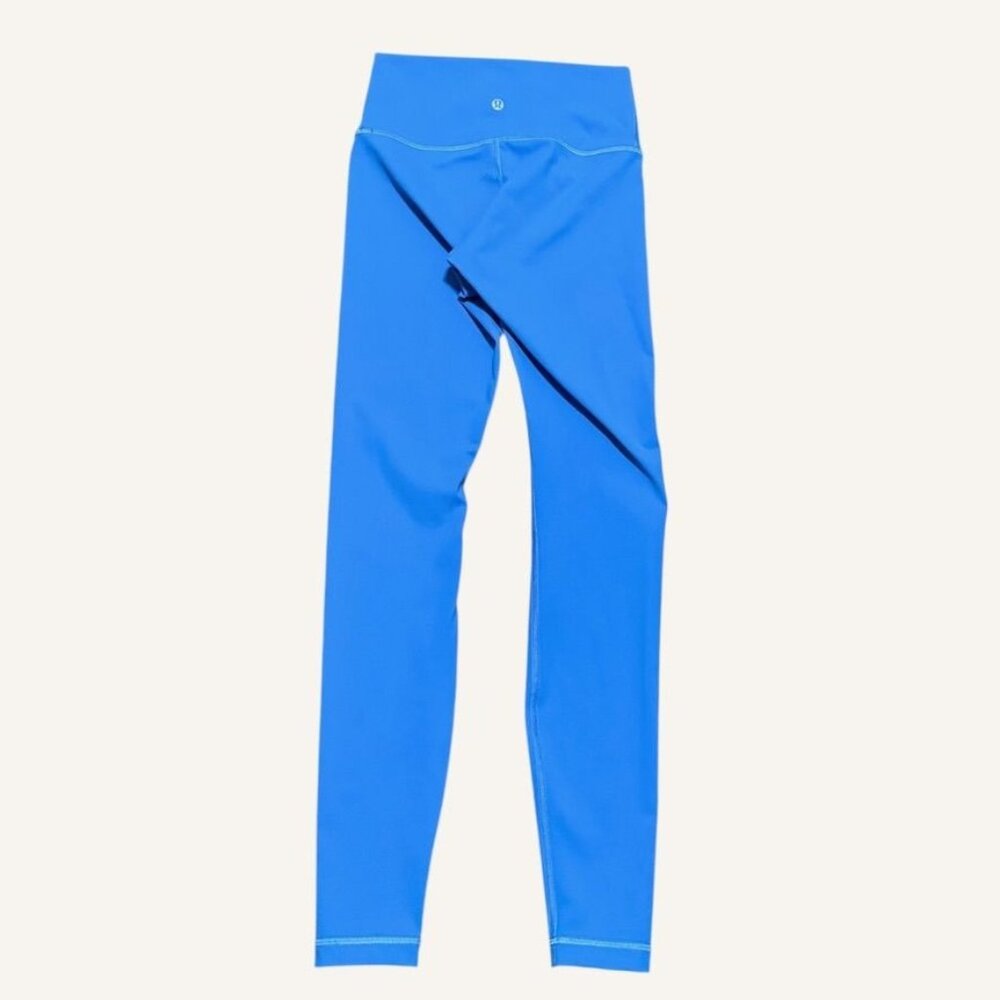 Lululemon Wunder Train 28" High-Rise Tight 4 Blue Nile EUC Leggings Luxtreme